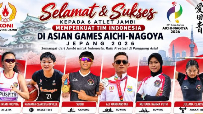 Enam Atlet Jambi Perkuat Kontingen Indonesia di Asian Games Jepang 2026